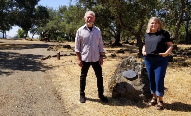 Jeff Nathanson and Maria Byck at Paradise Ridge Winery