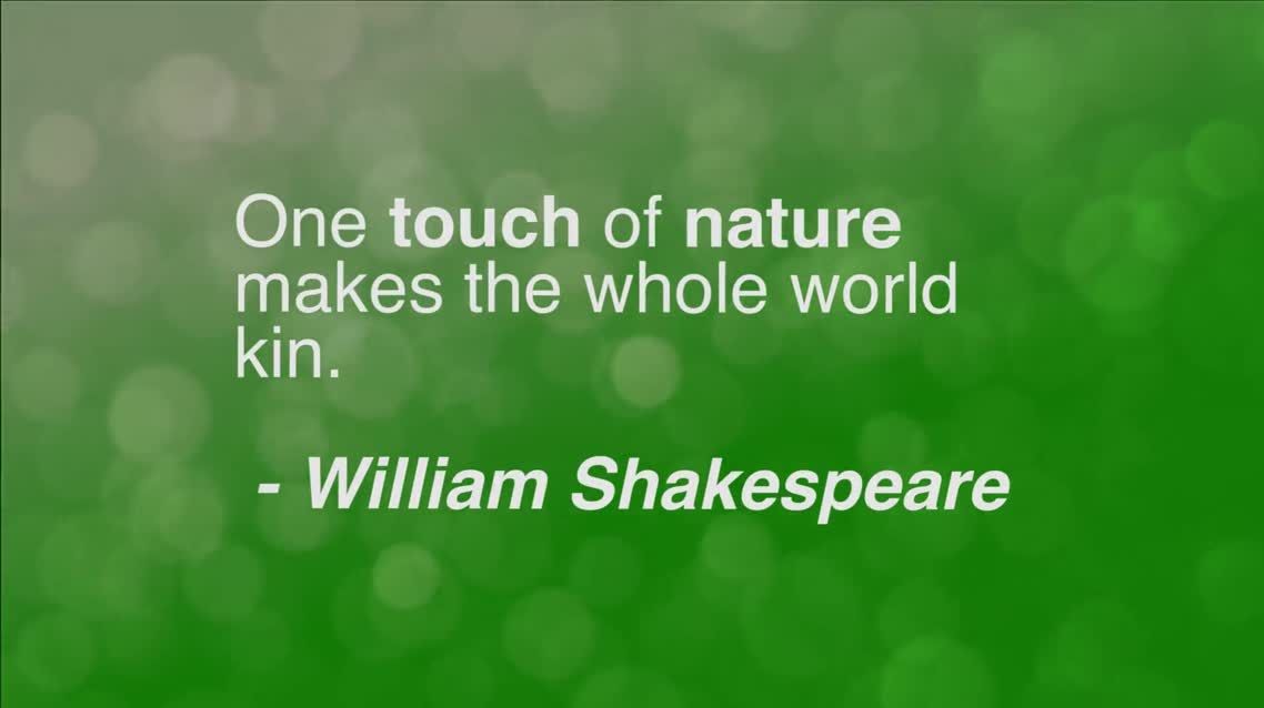 One touch of nature